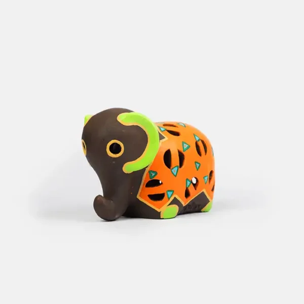 Handcrafted terracotta elephant figurine - Pipihiri home decor